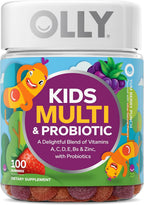OLLY Kids Multivitamin & Probiotic Gummy – Gomitas Multivitamínicas con Probióticos para Niños, Sabor Bayas, 100 unidades