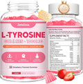 Gominolas de L-Tirosina 10-en-1, 2 Paquetes - Suplemento de Tirosina con L-Teanina, B6, D3, Zinc - Apoyo Cognitivo, Memoria, Energía y Estado de Ánimo - Sabor Fresa, 120 unidades