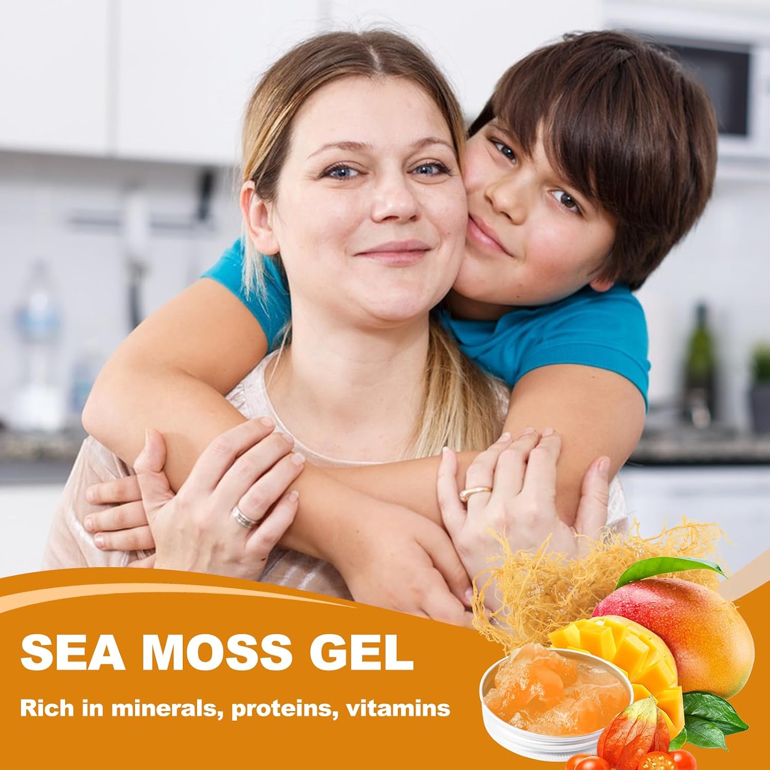 Gel de Musgo Marino (Sea Moss) Sabor Mango con Ashwagandha, 525g