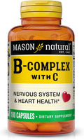 MASON NATURAL Complejo B con Vitamina C – 100 Cápsulas
