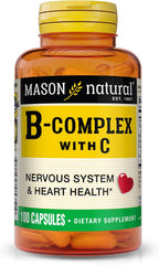 MASON NATURAL Complejo B con Vitamina C – 100 Cápsulas