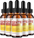 Ignite Amazonian Sunrise Drops - Complemento Líquido, Fórmula Avanzada Natural (5 Pack - 5 Meses)