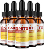 Ignite Amazonian Sunrise Drops - Complemento Líquido, Fórmula Avanzada Natural (5 Pack - 5 Meses)