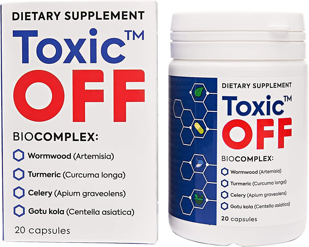 Toxic OFF - Suplemento Natural Energizante - 20 Cápsulas