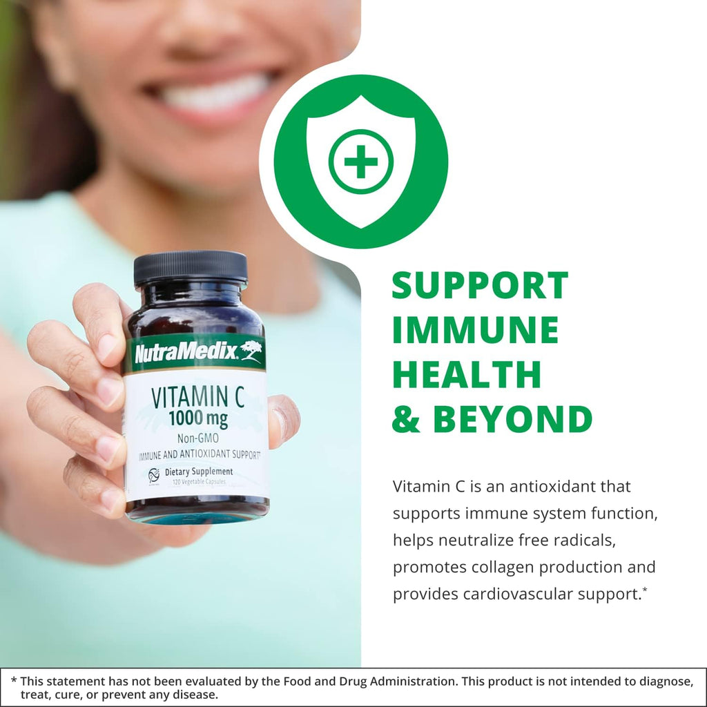 NutraMedix Vitamina C 1000 mg - 120 Cápsulas Vegetarianas