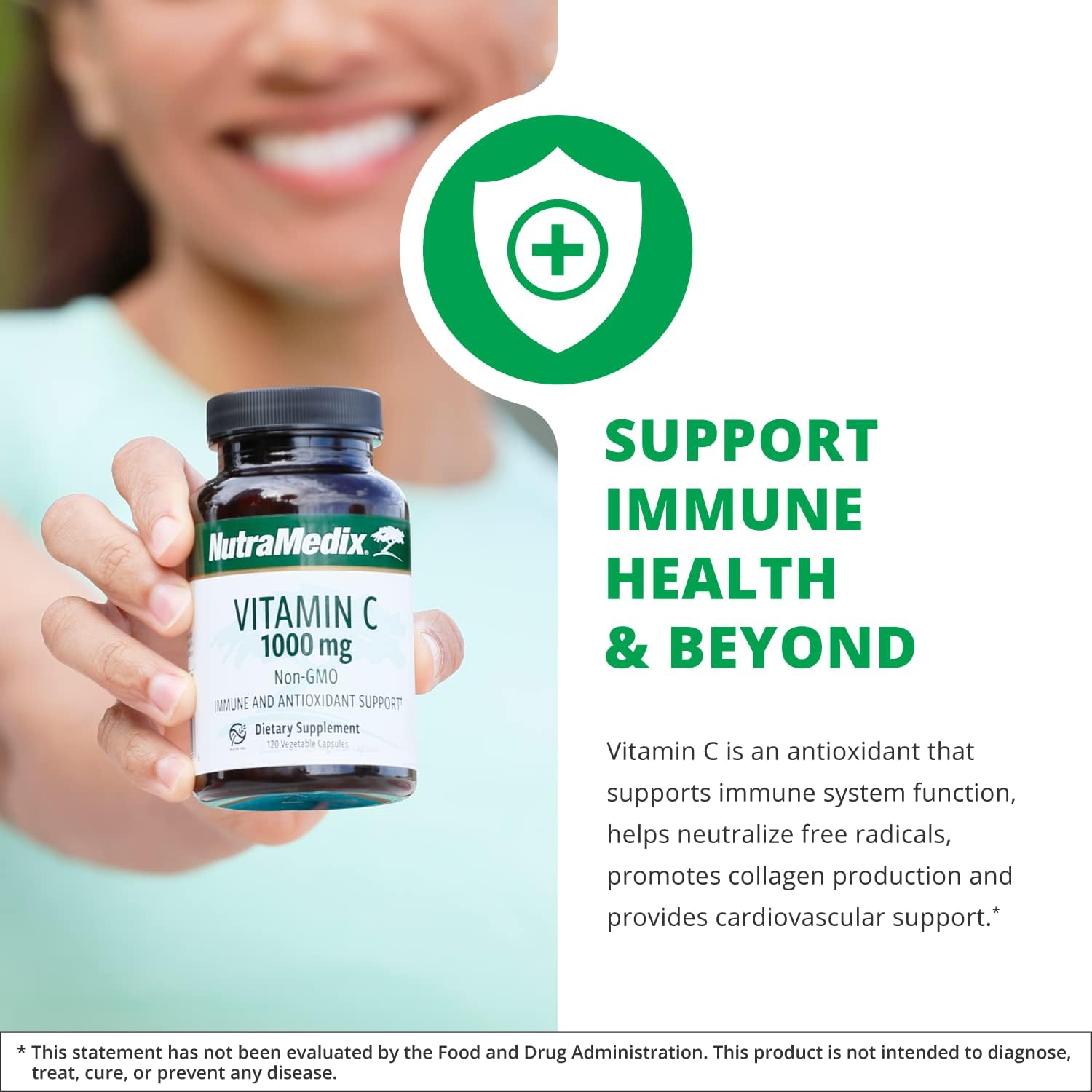 NutraMedix Vitamina C 1000 mg - 120 Cápsulas Vegetarianas