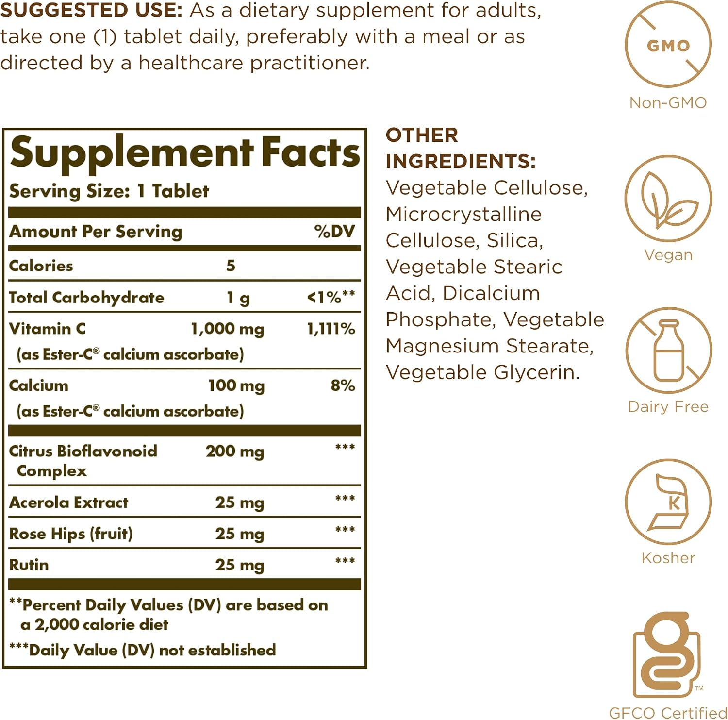 Ester-C Plus Vitamina C 1000 mg, 180 Comprimidos