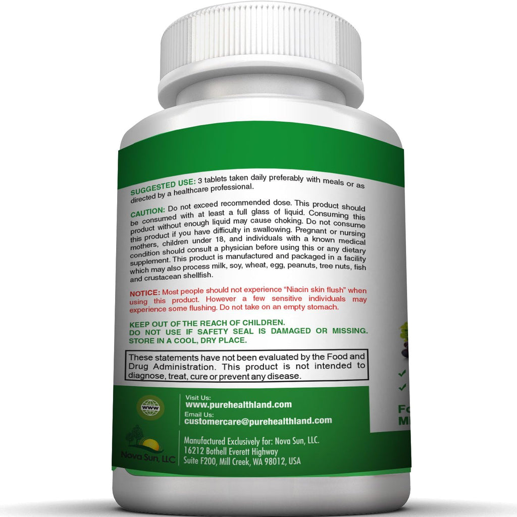 Pure Healthland Super Daily Multivitamin for Adults - 42 Fruits and Vegetables + 21 Vitamins and Minerals - Vegan Tablets, 90 Count