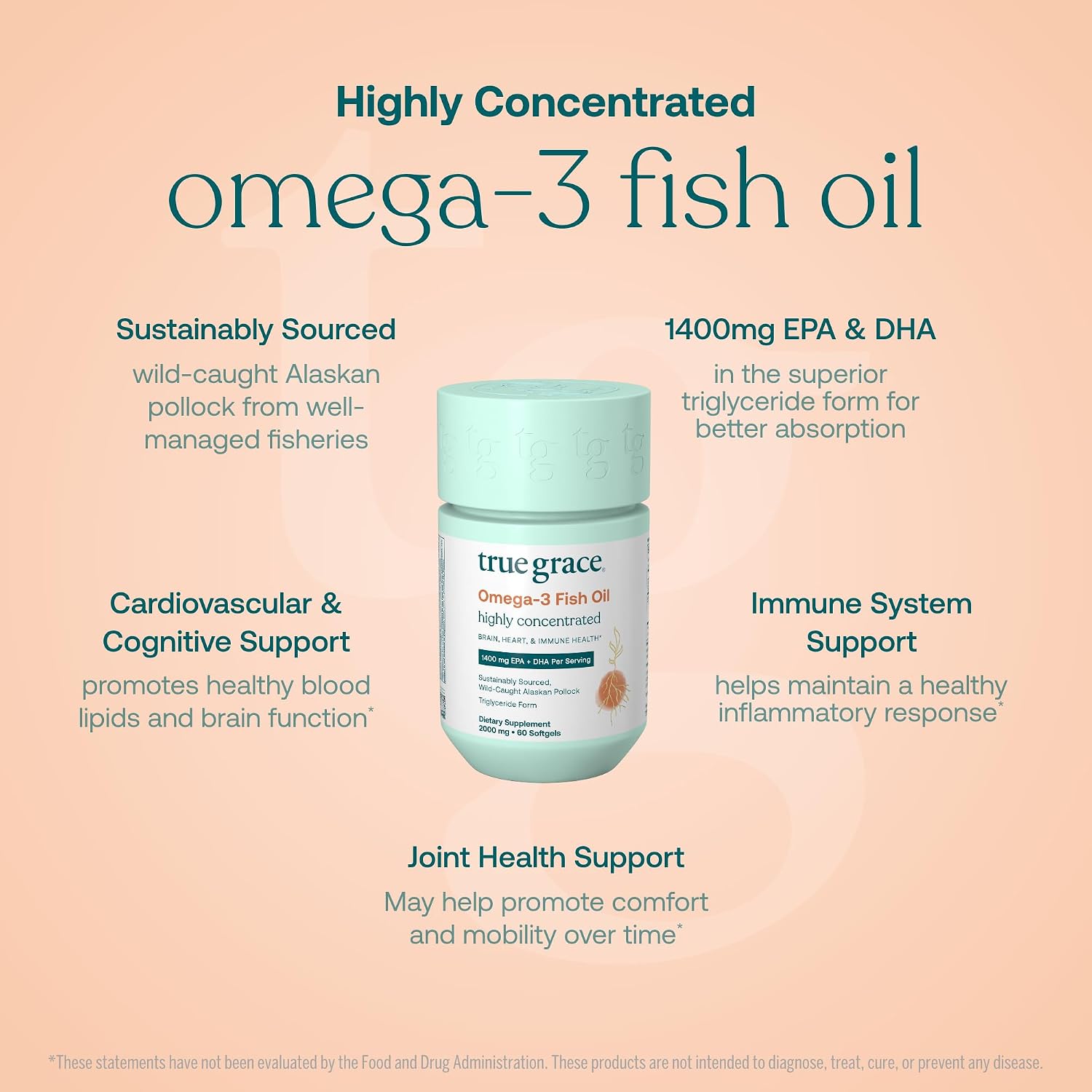 True Grace Pack Multivitamínico Mujer y Omega-3 (30 comprimidos + 60 perlas) - 30 días
