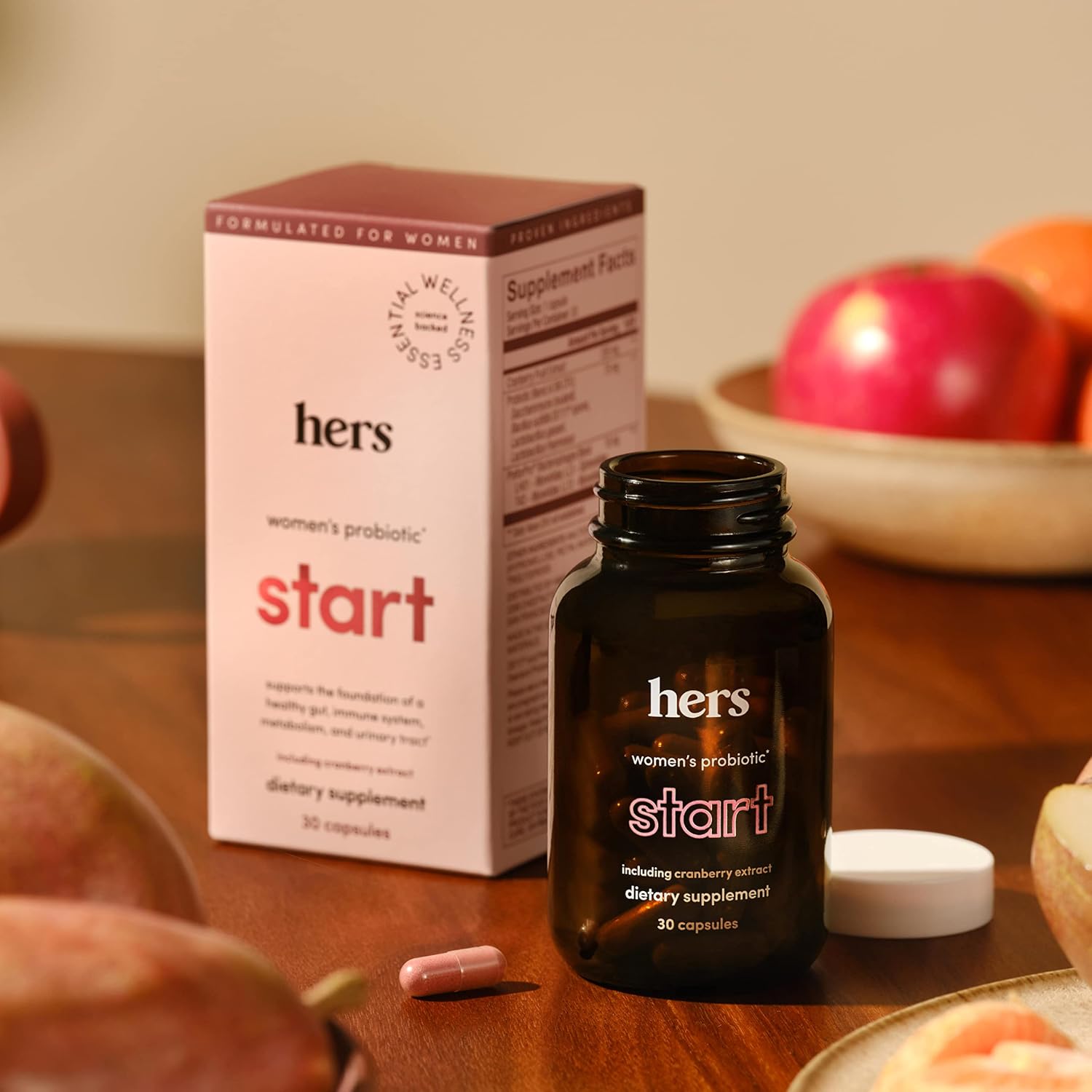 Hers Start - Multivitamínico y Probiótico para Mujeres, 30 Cápsulas