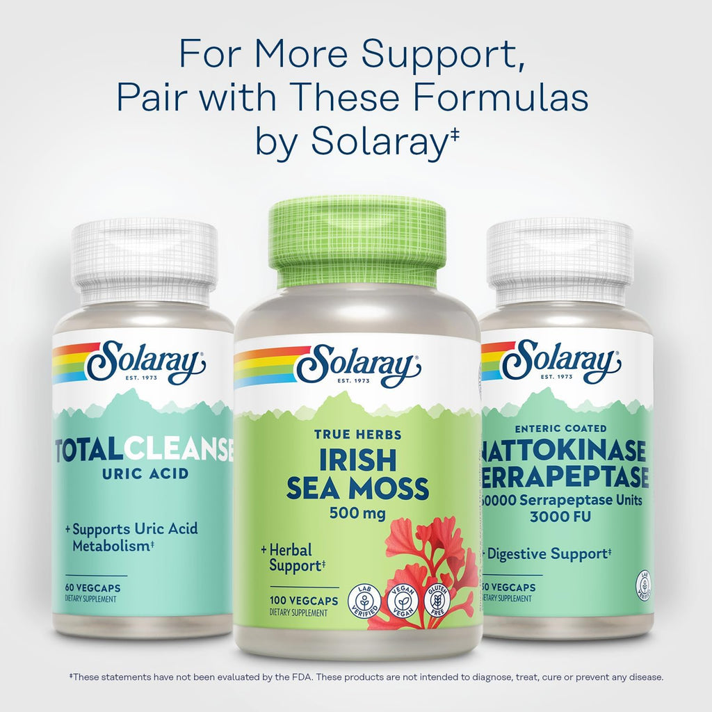 Solaray Irish Sea Moss 500 mg - 100 Cápsulas Veganas