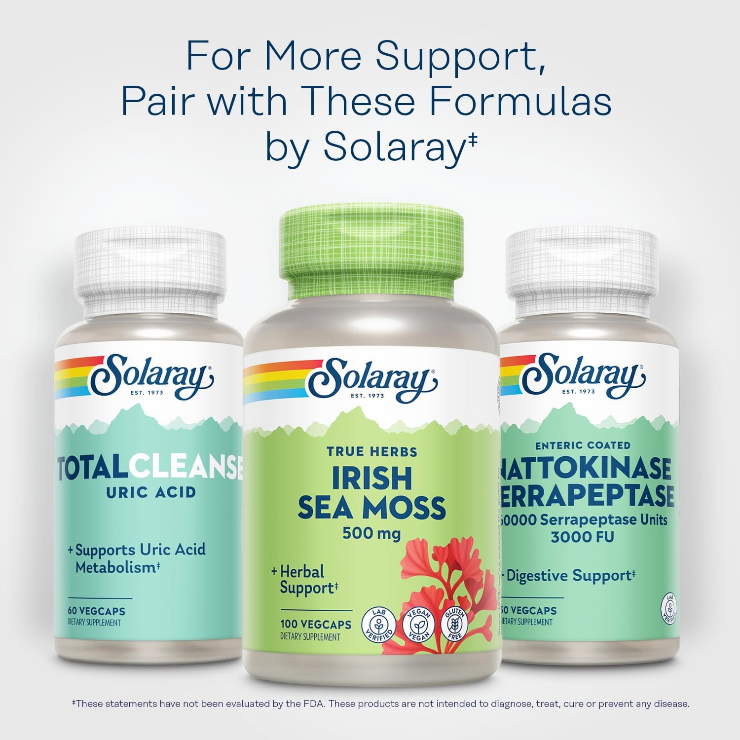 Solaray Irish Sea Moss 500 mg - 100 Cápsulas Veganas