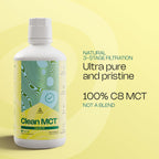 LevelUp Aceite MCT C8 Puro - 100 % Ácido Caprílico (de Coco) para Energía y Enfoque - Apto para Dieta Keto - Sin OGM (946 ml)