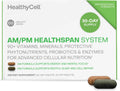 HealthyCell AM/PM Healthspan System - 90+ Vitaminas, Minerales, Fitonutrientes, Probióticos y Enzimas - 60 Comprimidos AM y 60 PM