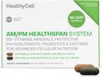 HealthyCell AM/PM Healthspan System - 90+ Vitaminas, Minerales, Fitonutrientes, Probióticos y Enzimas - 60 Comprimidos AM y 60 PM