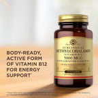 Solgar Metilcobalamina (Vitamina B12) 5000 mcg, 60 Nuggets (Pack de 3) - Sabor Cereza - Vegano, Sin Gluten
