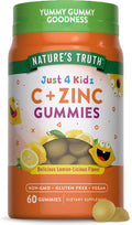 Nature's Truth Gomitas de Vitamina C y Zinc para Niños - 60 unidades - Veganas, sin gluten, sin OMG