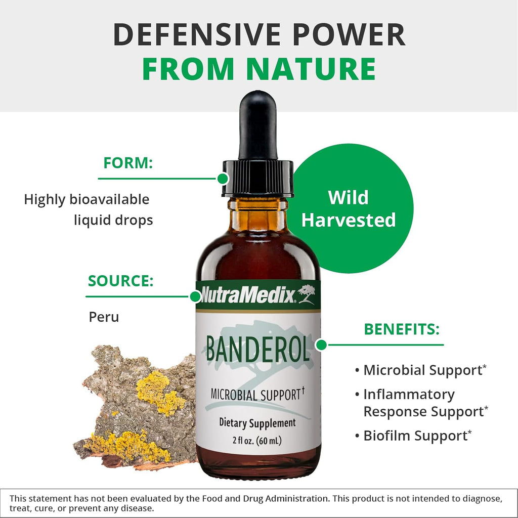 NutraMedix Banderol - Extracto de Corteza de Otoba - Gotas para el Sistema Inmunitario (30 ml)