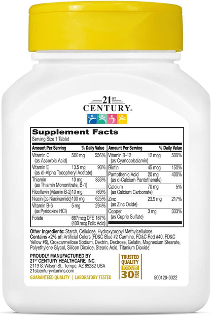 21st Century Stress B Plus Zinc, 66 comprimidos – Image 4