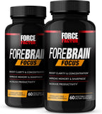Force Factor Forebrain Focus, Suplemento Cerebral para Concentración y Memoria, 60 Cápsulas