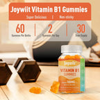 Joywiit Vitamin B1 Gummies 100mg con Calcio, 60 gominolas masticables