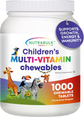 NutraBulk Multivitamínico Infantil - 1000 Comprimidos Masticables con Formas de Animales