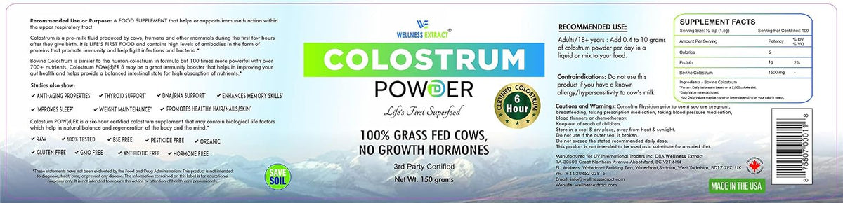 WELLNESS EXTRACT Calostro Bovino en Polvo - – Recuperación muscular: Las proteínas y los aminoácidos presentes – Image 3