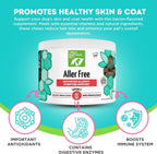 Only Natural Pet AllerFree Apoyo Avanzado contra Alergias para Perros, Apoya Naturalmente el Sistema Inmunológico, Sistema Respiratorio y Piel y Pelaje - 60 Comprimidos (Paquete de 2)