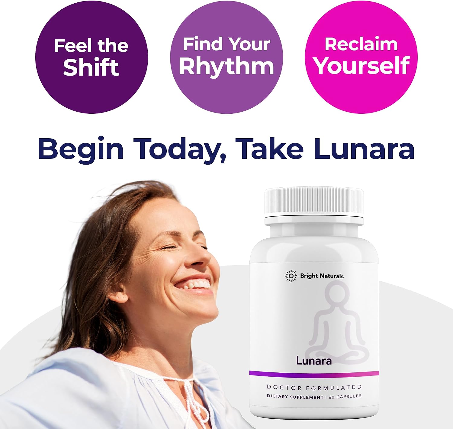 Lunara - Complemento para la Menopausia con DIM y Chasteberry - 30 Cápsulas