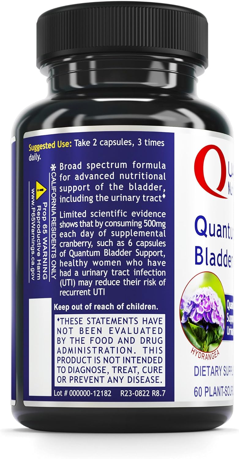 Quantum Bladder Support - Organic Cranberry Capsules - Urinary Health - 60 Vegetable Capsules