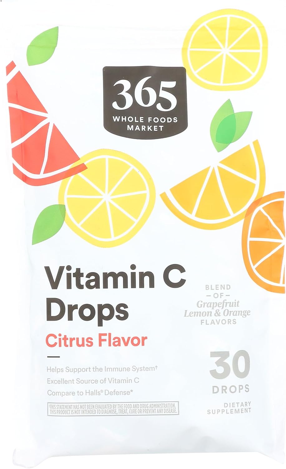 365 by Whole Foods Market, Pastillas de Vitamina C, 30 unidades