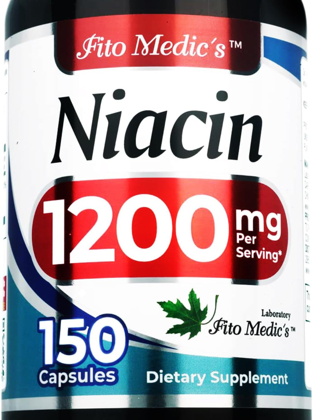 FITO MEDIC'S Lab Suplemento de Niacina, Vitamina B3, 150 Cápsulas