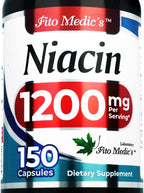 FITO MEDIC'S Lab Suplemento de Niacina, Vitamina B3, 150 Cápsulas