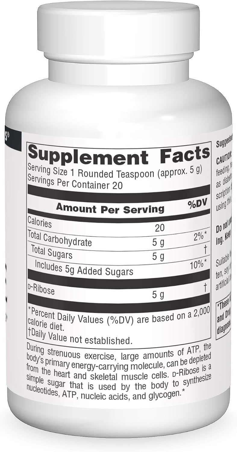 Source Naturals D-Ribose en Polvo - 100 g
