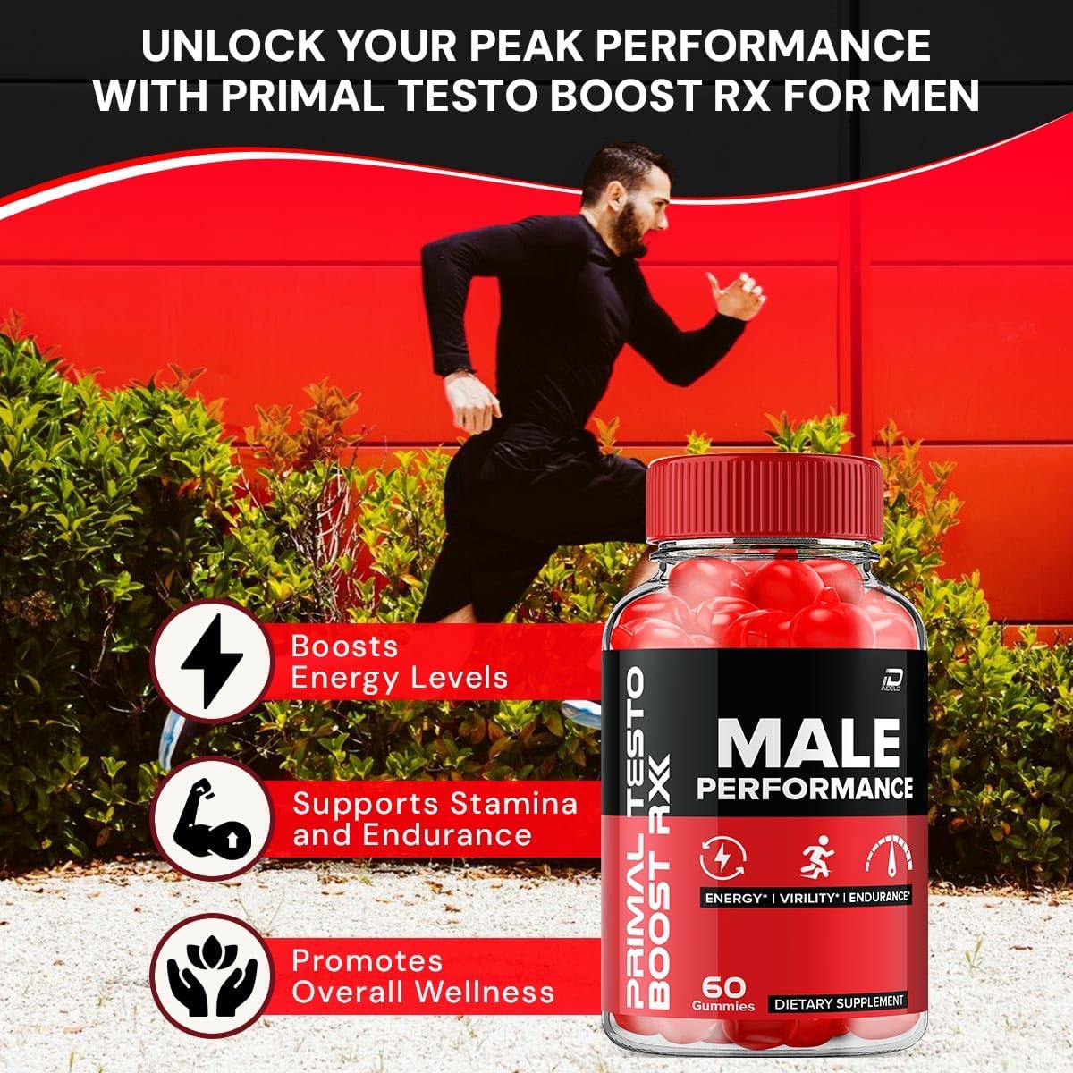 Primal Testo Boost RX ACV Gummies for Men – PrimalTesto Boost RX Male ACV Gummies All-Natural Supplement, Primal TestoBoost RX Gummies Reviews (1 Pack - 60 Gummies)