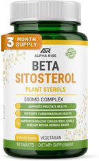 Beta Sitosterol 500 mg - 90 Comprimidos - No Transgénico - Salud Prostática y Colesterol