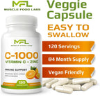 Vitamina C 1000 mg + Zinc 25 mg con Bioflavonoides Cítricos (120 Cápsulas)