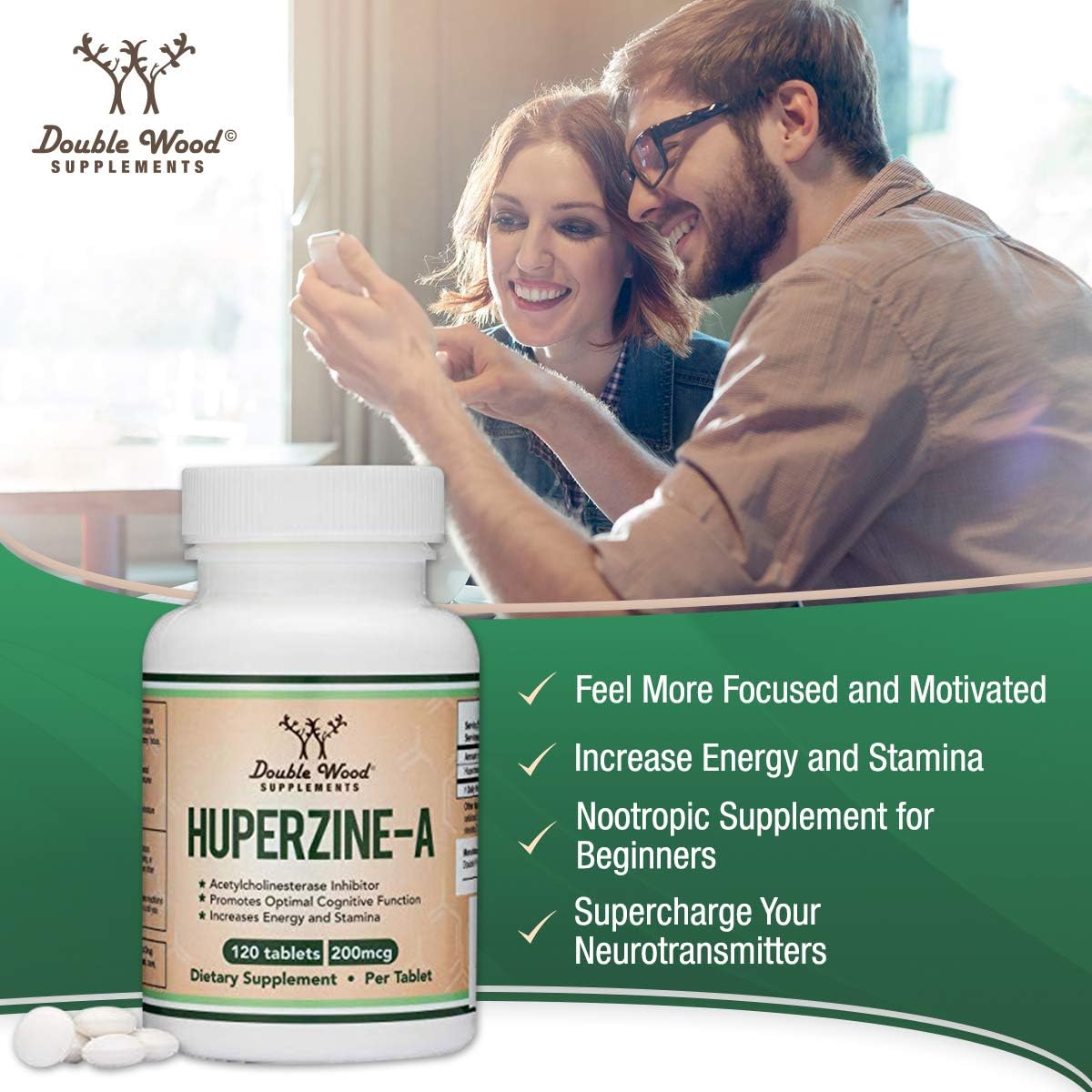 Huperzina A 200 mcg, 120 Comprimidos - Suplemento Cognitivo