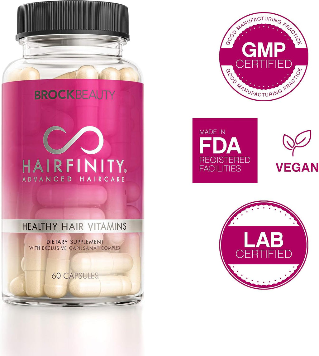 Hairfinity Vitaminas para el Cabello - Biotina, Aminoácidos y Complejo Capilsana - 120 Cápsulas Veganas