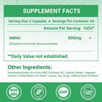 Suplemento NMNH Puro 120 Cápsulas - 800mg de NMNH de Alta Pureza