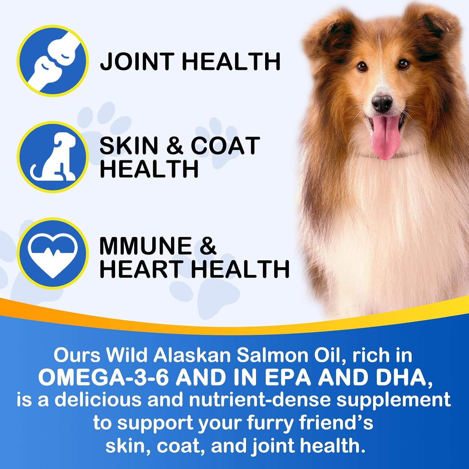 Omega-3 Aceite de Pescado para Perros - 120 Cápsulas Blandas con EPA y DHA