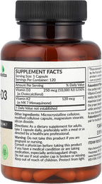 Futurebiotics Vitamin K2 + D3, Extra Strength, 120 Cápsulas