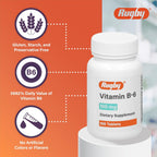 Rugby Vitamin B-6 Tablets - 100mg de Vitamina B6 - Suplemento Alimenticio - 100 Comprimidos