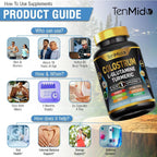 Suplemento de Calostro 10 en 1 con L-Glutamina, Cúrcuma y Probióticos - 120 Cápsulas