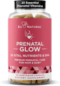 Eu Natural Glow Prenatal Vitamins - 20-en-1 Multivitamínico con Folato y DHA Vegano