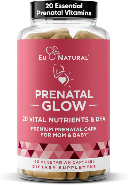 Eu Natural Glow Vitaminas Prenatales para – Yodo: Favorece la producción normal de hormonas tiroideas y la – Image 10