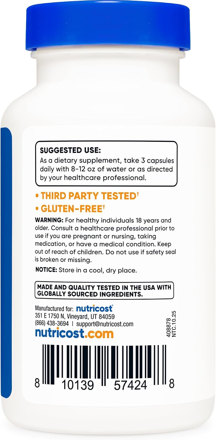 Nutricost Pectina de Manzana Cápsulas 2100mg por dosis, 90 Cápsulas