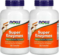 Now Foods Super Enzymes 180 Cápsulas, Pack de 2