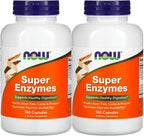 Now Foods Super Enzymes 180 Cápsulas, Pack de 2