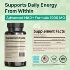 VINATURA Suplemento de NAD 1000 mg - NAD+ Puro para el Apoyo Celular